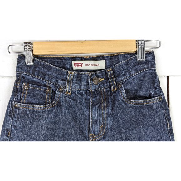 Kids 505 Levis regular fit blue denim jeans 8 regular - Picture 3 of 5